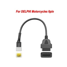 6 to 16 Pin Motorcycle OBD2 Diagnostic Cable Adapter Cord For Delphi Test Line C
