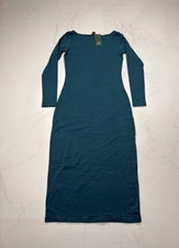 Wild Fable Long Sleeve Midi Dress Teal - Womens S