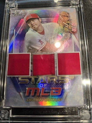 2021 Topps Jersey Fusion Shohei Ohtani - TRIPLE Patch game worn-  L.A. DODGERS.