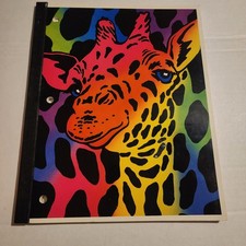 Vintage Lisa Frank Rainbow Giraffe Notebook Designer Collection 1990