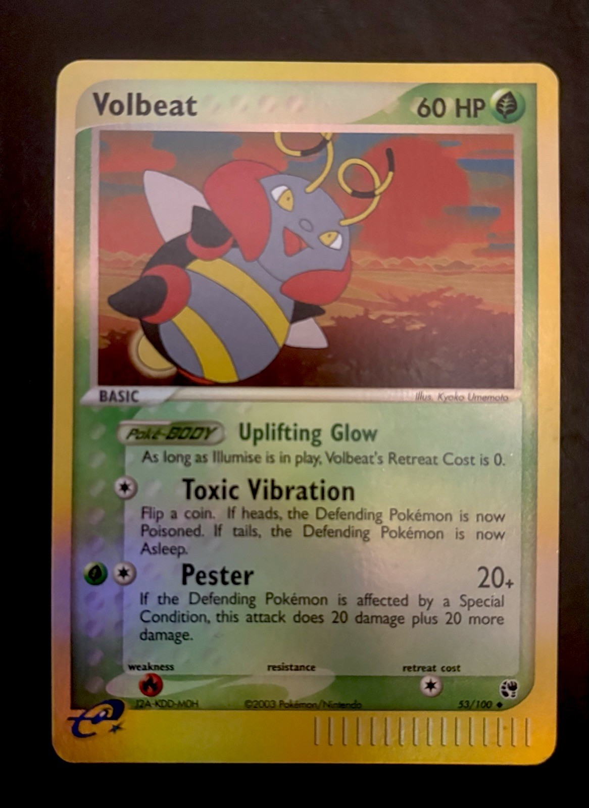 Volbeat 53/100 Reverse Holo EX Sandstorm Set E-Series Pokemon Card 2003 NM
