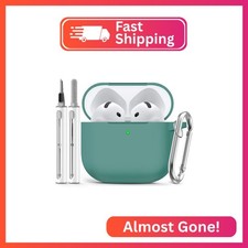 Ljusmicker for AirPods 4 Case 2024 with Cleaner Kit,Soft Silicone Protective Cov