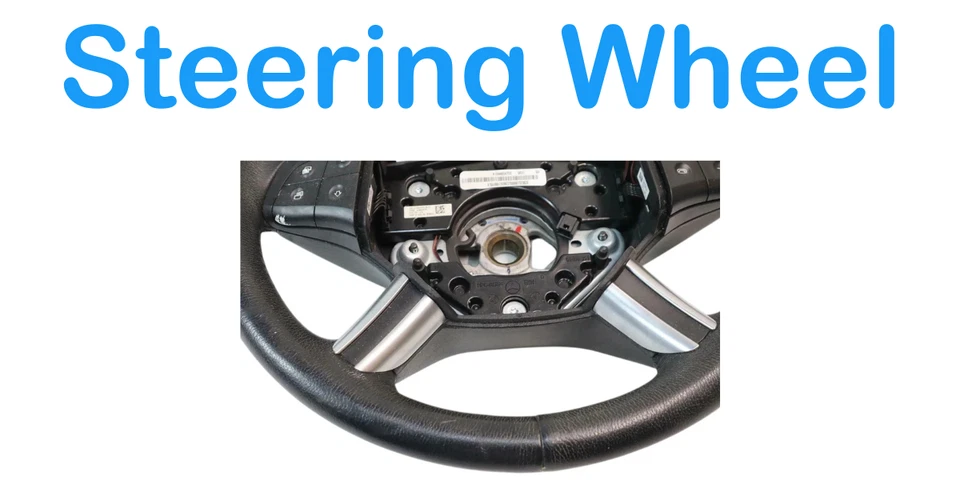 06-08 Mercedes GL320 R320 ML320 Steering Wheel W/Control Button 1644604703 Black - Image 3 of 4