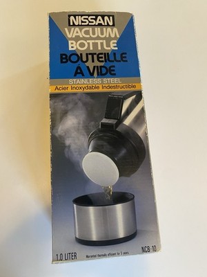 *NEW VINTAGE* Nissan Stainless Steel Vacuum Bottle 1.0 Liter NCB-10 Metal