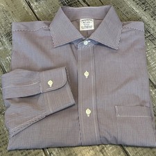 Brooks Brothers Shirt Men's 16 - 33 Red Check Button Down Non Iron