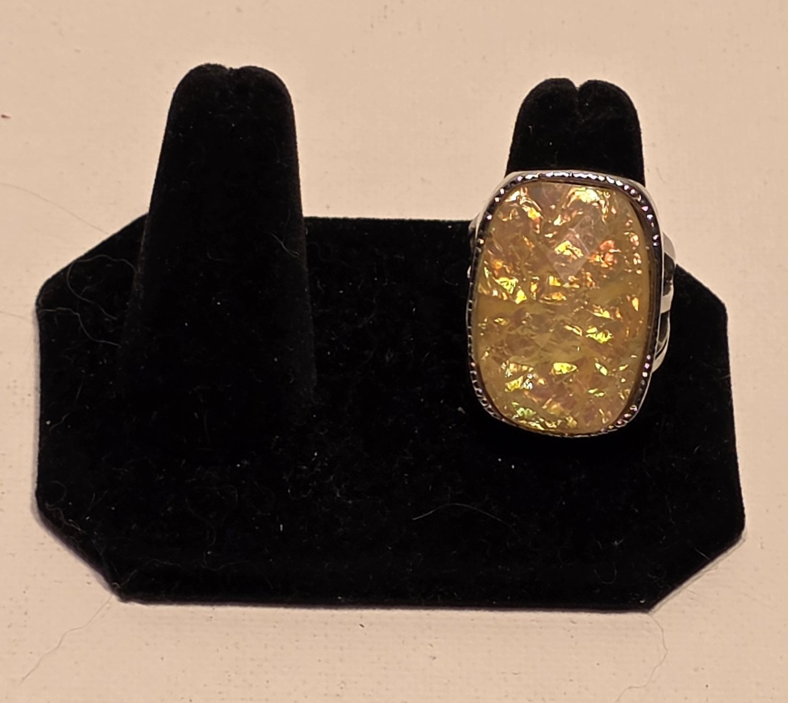 Rounded Rectangular Butterscotch Sparkle Colored … - image 7