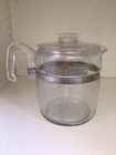 Vintage Pyrex flameware 7759 6-9 cup percolator coffee pot complete