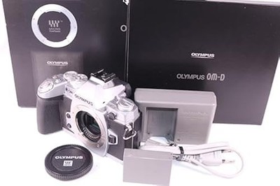 OLYMPUS OM-D E-M1 Silver 16.3MP Digital Mirrorless Camera Body w/Box