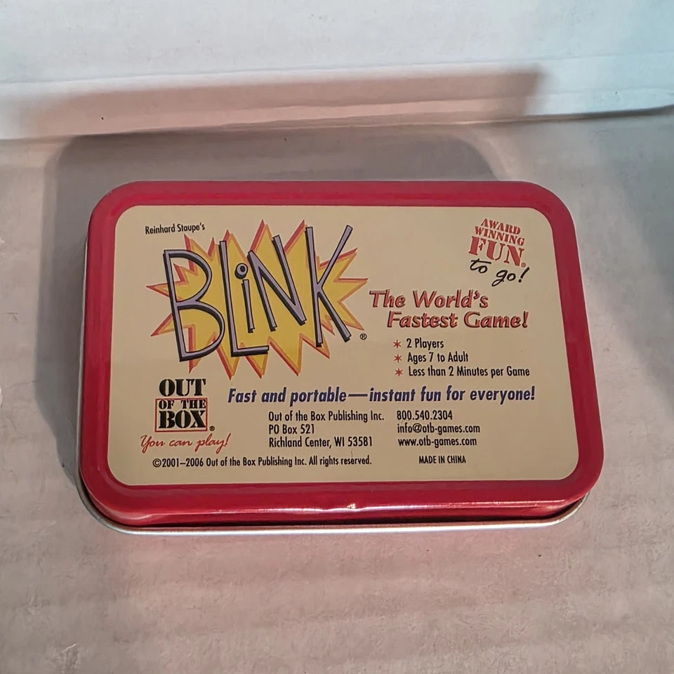 Blink Card Game Travel Tin by Out of the Box 2007 / Open Box Sealed - Image 2 of 2