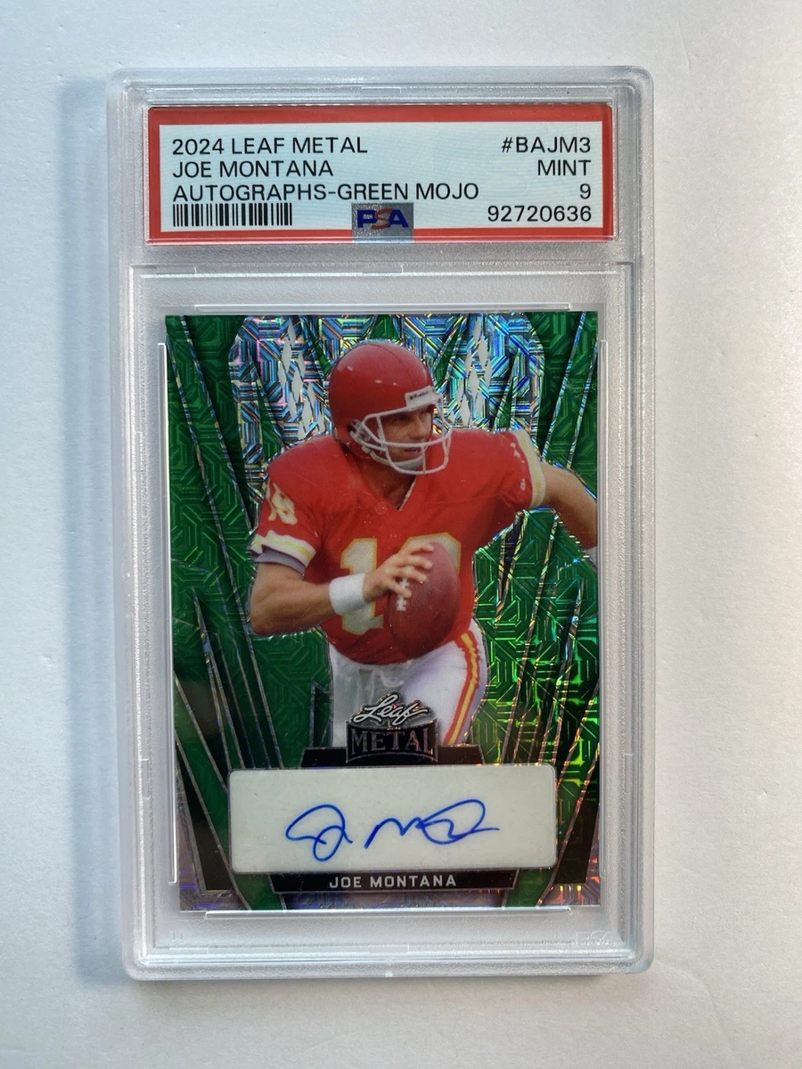 Leaf Joe Montana Autographed Football Sports Trading Cards