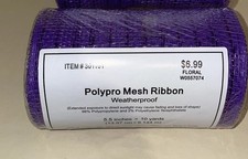 Purple Polypro Mesh Deco Design Craft Wreath Ribbon 5.5 X 10 Yards