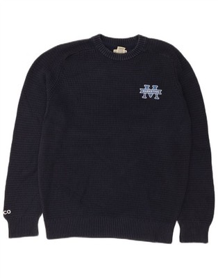 L.L.Bean Herren Rundhals Pullover Sweater Small Navy Blau Baumwolle DH12