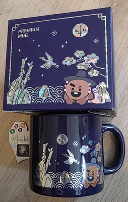 BTS LINE FRIENDS Official BT21 Shooky Premium K Edition Mother-of-pearl Tasse