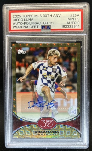 2025-26 Topps MLS 30th Anniversary Diego Luna Auto FoilFractor #1/1 PSA 9