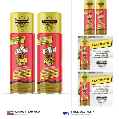 Bengal Gold Roach Spray - Odorless, Stain-Free Bug Spray for Home - Prevents ...