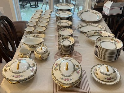 Vintage Noritake Lausanne Pattern Service for 12 - 98 Pieces - Beautiful Set!!