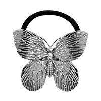 Haargummi Mit Silbernem Charmanten Zierschmetterling