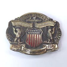 Great American Buckle Co US Constitution 1787-1987 Belt Buckle 2 Ship FREE
