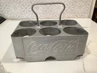 Vintage 1950s Coca-Cola Metal 6 Pack Bottle Carrier Coke Caddy Aluminum Holder