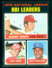 1971 TOPPS #64 NL RBI LEADERS BENCH/PEREZ VGEX