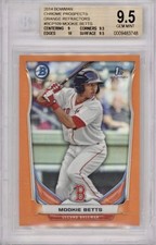 Mookie Betts /25 Rookie Orange Refractor 1st Bowman 2014 Bowman GEM MINT BGS 9.5