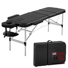 Massage Table Portable Massage Bed 3 Folding 73 Inch Height Adjustable