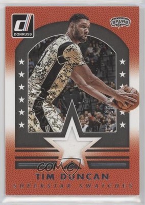 2015-16 Panini Donruss Superstar Swatches /149 Tim Duncan #14 HOF 2d8