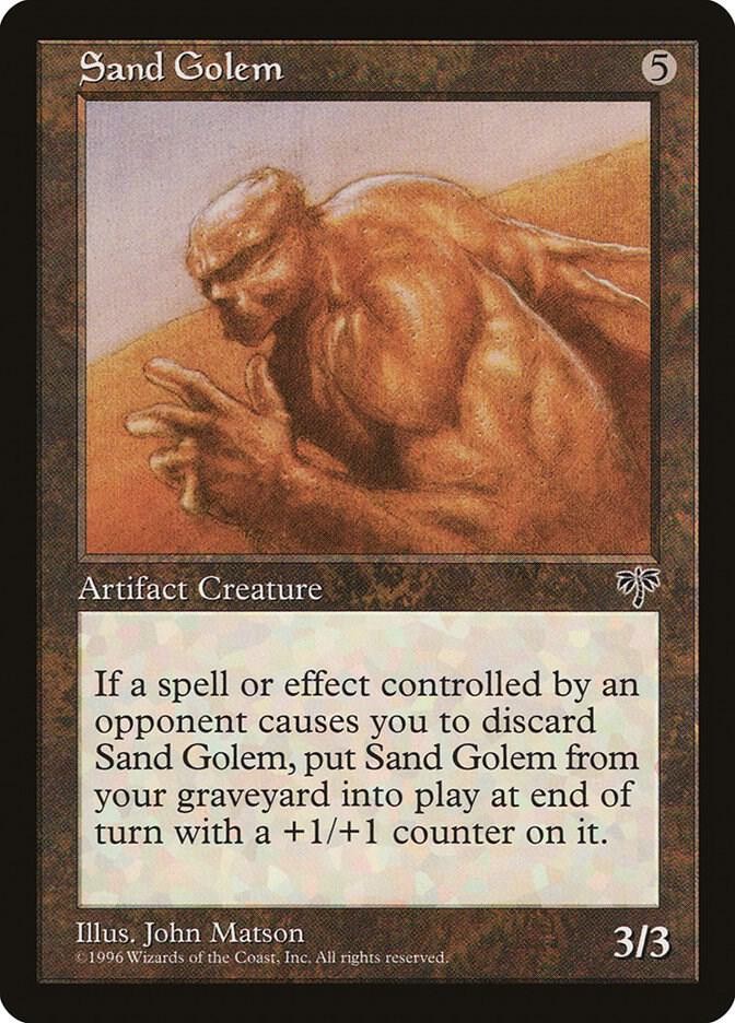 Sand Golem Uncommon Mirage Magic: The Gathering Lightly Played