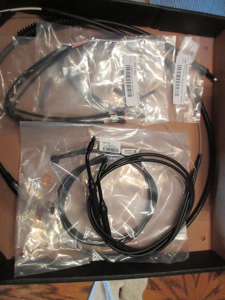 Kit de línea de cable negro marca Burly 4100-073 con simios de 6,5"" Harley Sportster 14-up Foto 4 de 4