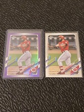 2021 Topps Chrome Baseball EUGENIO SUAREZ Purple Refractor /299 & Base #145