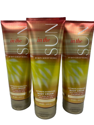 NEW Bath & Body Works Lot of 3 Tubes In The Sun Body Cream Lotion 8 oz