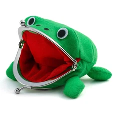 Cute Cartoon Animal Green Frog Coin Purse Coin Or Key Holder Wallet Money Bag