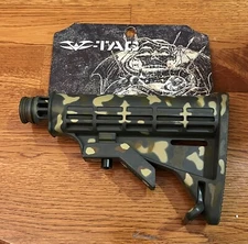 New Valken V-Tac Adjustable Stock- Fits SW1, BT4 & 98-Camo Tan/Brown Paintball