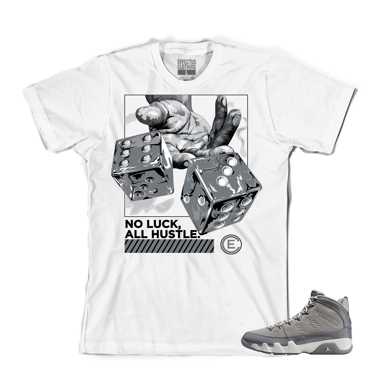 Tee to match Air Jordan Retro Cool No Luck Cool Grey