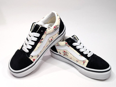 Vans Old Skool Ditsy Floral Black/Multicolor Girl's Skate Shoes - Size 11 NWOB