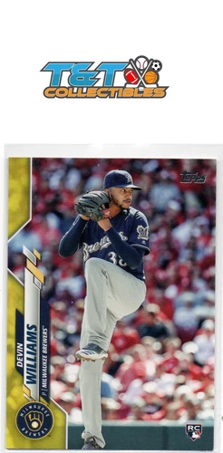 2020 Topps Update Yellow #U-113 Devin Williams Milwaukee Brewers RC 58