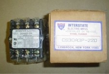 Contactor Interstate Electric CS30A3P-220 240 V Coil 3 Pole
