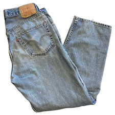 Vintage 90  s Levi  s 505 Regular Fit Jeans 36X30 Made In USA Straight Leg Red Tab