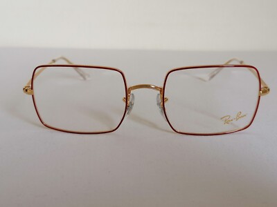 Ray-Ban RB1969V Neu Designer Brille Brillengestell Poliert Rot auf Gold 51mm