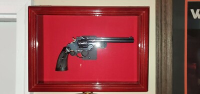 Bacheca/Espositore Per Pistole In Legno Ciliegio - Chiburashka3 - 2 Posti Con Vetro E Serratura - Made In USA