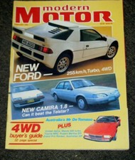 Vintage Australian Car Magazine- Modern Motor Feb 1985 Ford RS 200