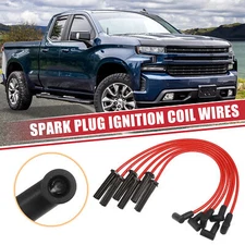 6 Pcs Spark Plug Wire Ignition Coil Cable for Chevy 194 216 235 6 Cylinder