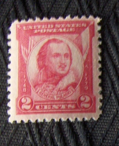 Sello único de Estados Unidos de 2¢ SC #690 General Pulaski MNH 1930. - Imagen 2 de 3