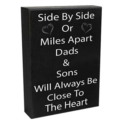 JennyGems Side By Side or Miles Apart Dads Sons Always Be Close To the Heart