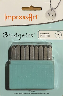 IMPRESS ART BRIDGETTE LOWERCASE MINUSCULES 3MM-BASIC METAL STAMP 27  PC-NEW