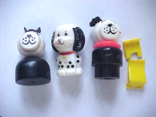 Vintage Fisher-Price Play Family 3 Little Doggies
