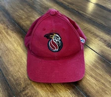 Vintage Detroit Pistons Hat Nike NBA Red Cap Adjustable 90s Old Logo