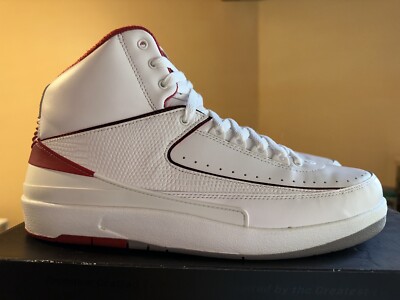 Nike Air Jordan 2 Retro White Red Cement Italy Chicago Home  display picture 1