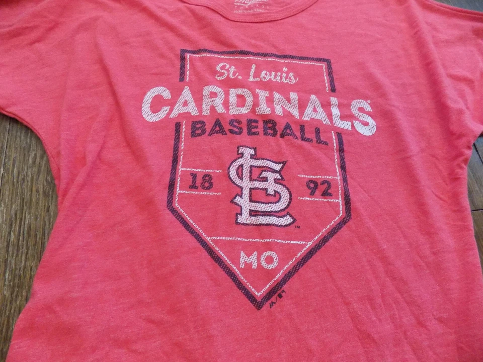 St. Saint Louis Cardinals Red Majestic Threads Sport Night Gown Pajamas EUC Sz S - Image 2 of 4