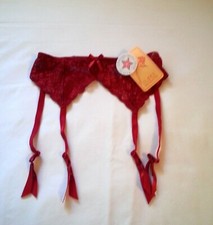 Empire Intimates Burgundy Red Lace Garter, Size Med, NWT 417